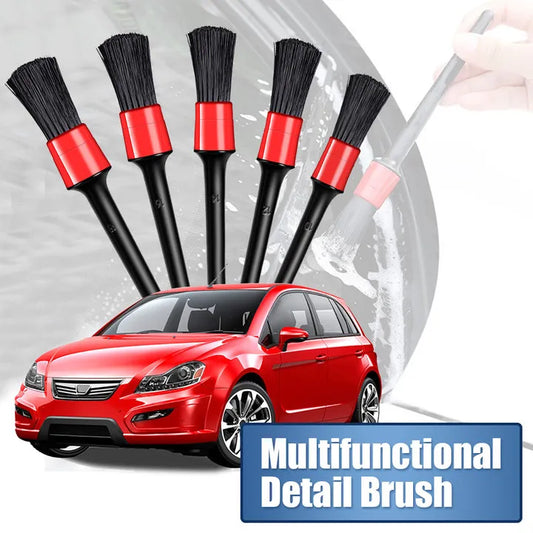 5pcs Car Exterior Interior Detail Brush - Brush for Car Cleaning- Auto Detail Tools Dashboard Cleaning Brush