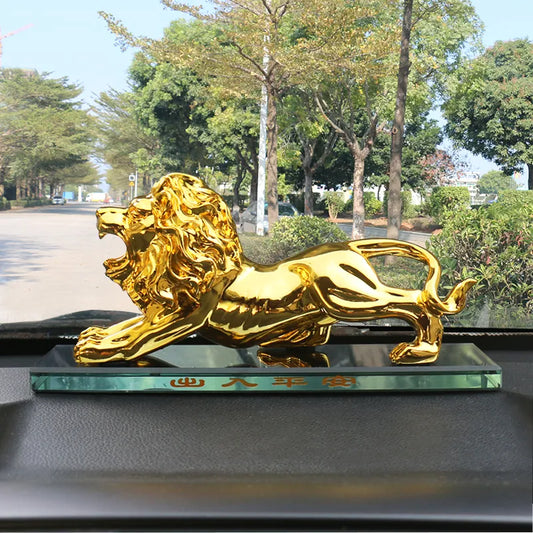 Golden Lion Car Decoration For Car Dashboard